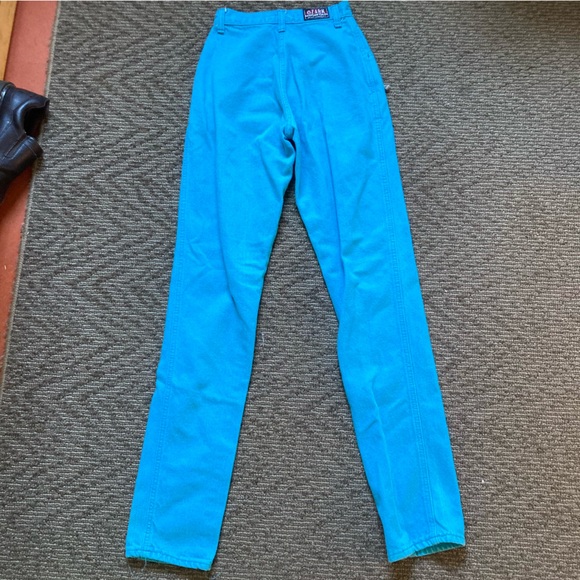Ozark Mountain Bareback Jeans Vintage Blue Turqoise Western Rodeo - Picture 7 of 9